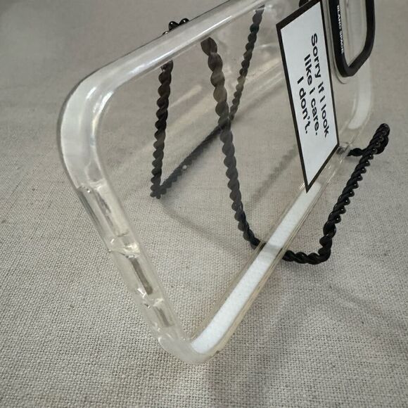 Blanc Space iPhone 14 Pro Max clear phone case with text - Picture 3 of 5